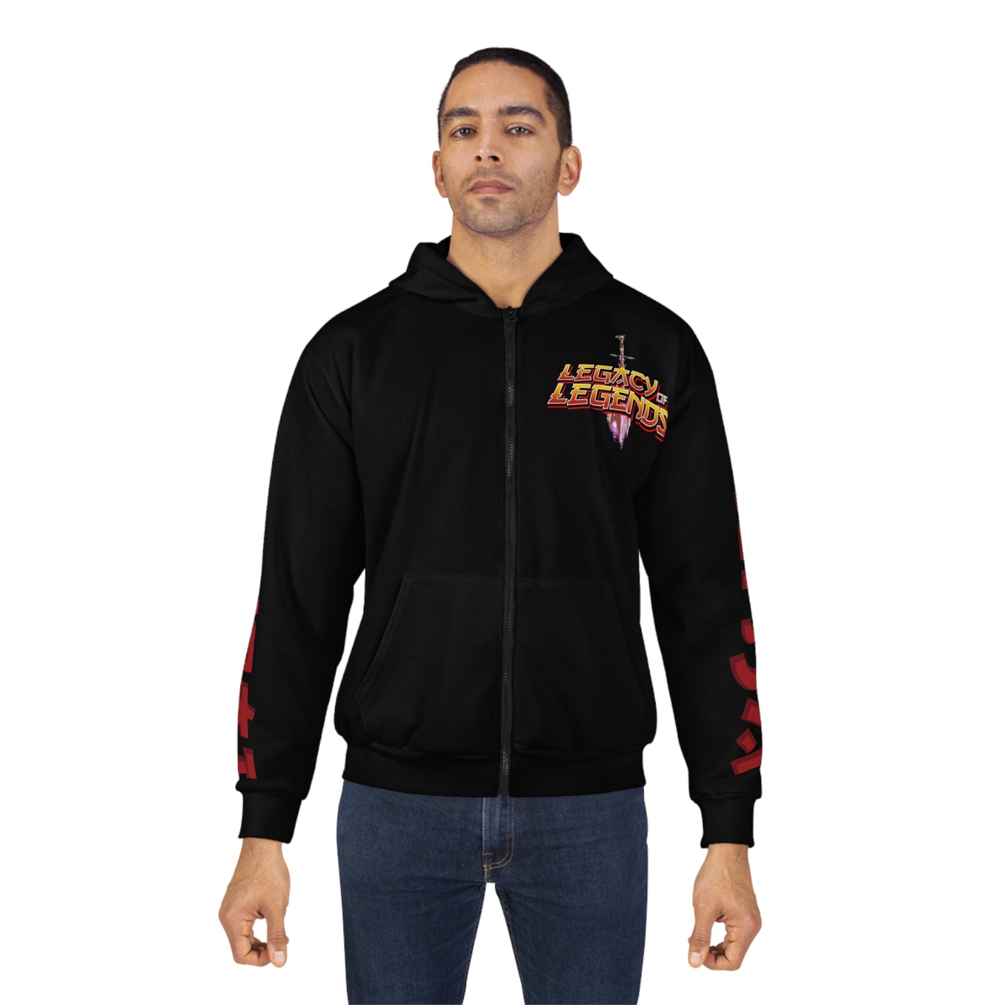 Legacy OF Legends Unisex Zip Hoodie (AOP)