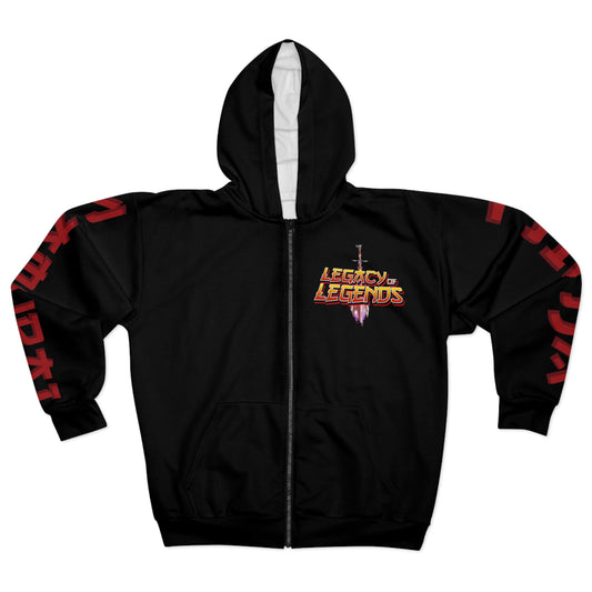 Legacy OF Legends Unisex Zip Hoodie (AOP)