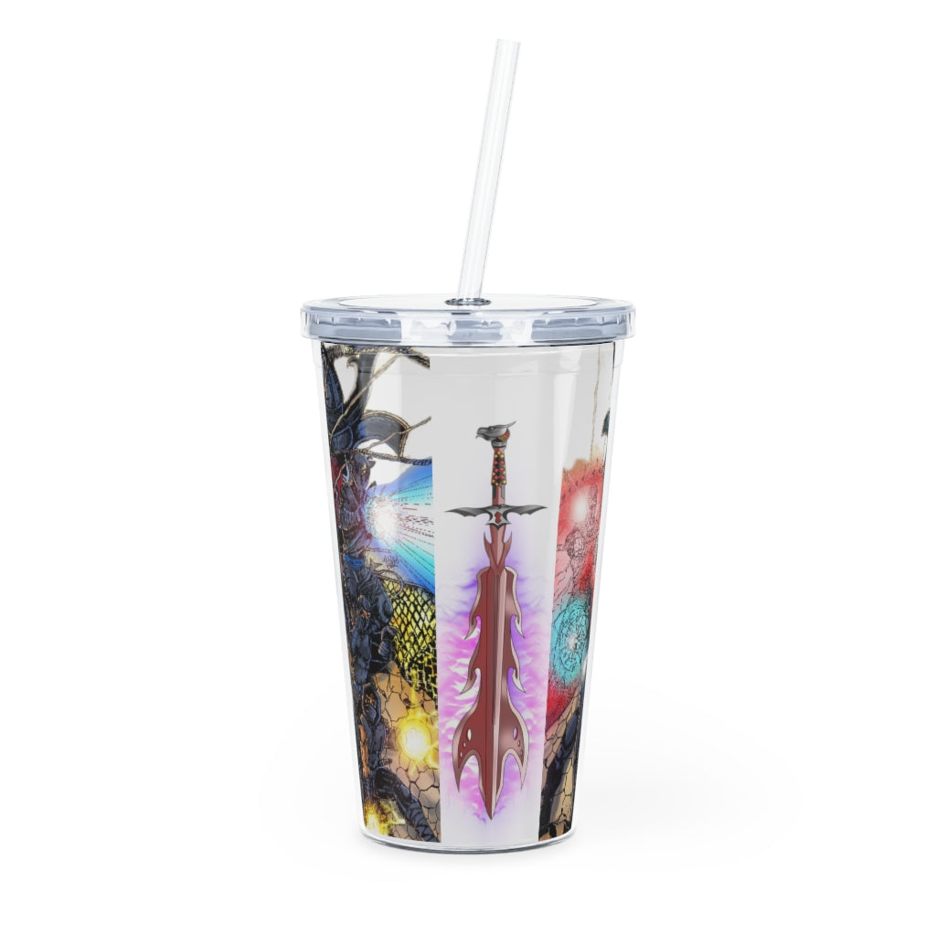 Plastic Tumbler with Straw