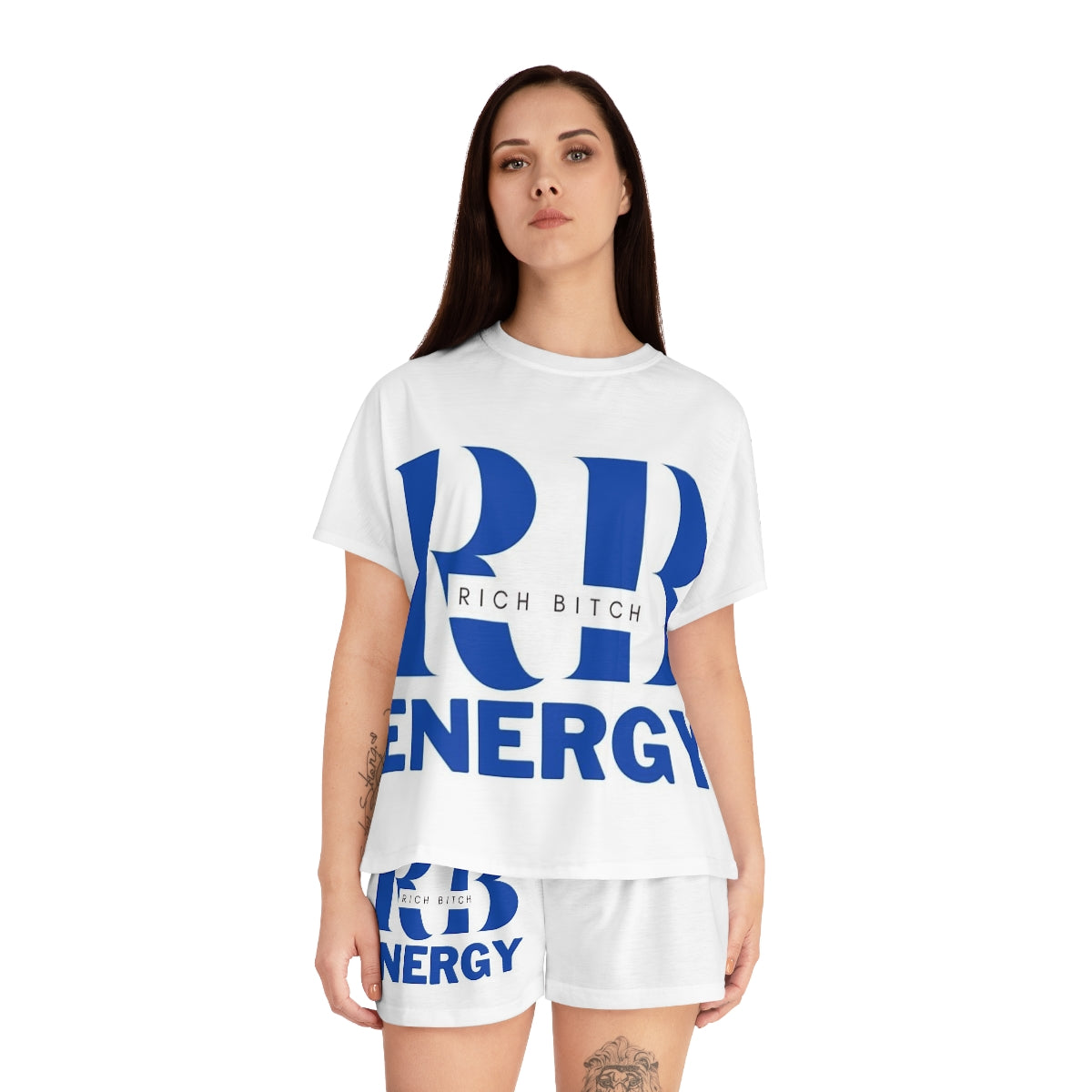 Women's Short Pajama Set (AOP)RICH BITCH ENERGY