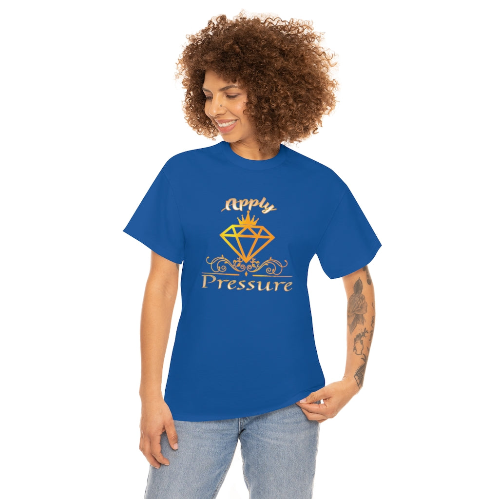 APPLY PRESSURE Unisex Heavy Cotton Tee