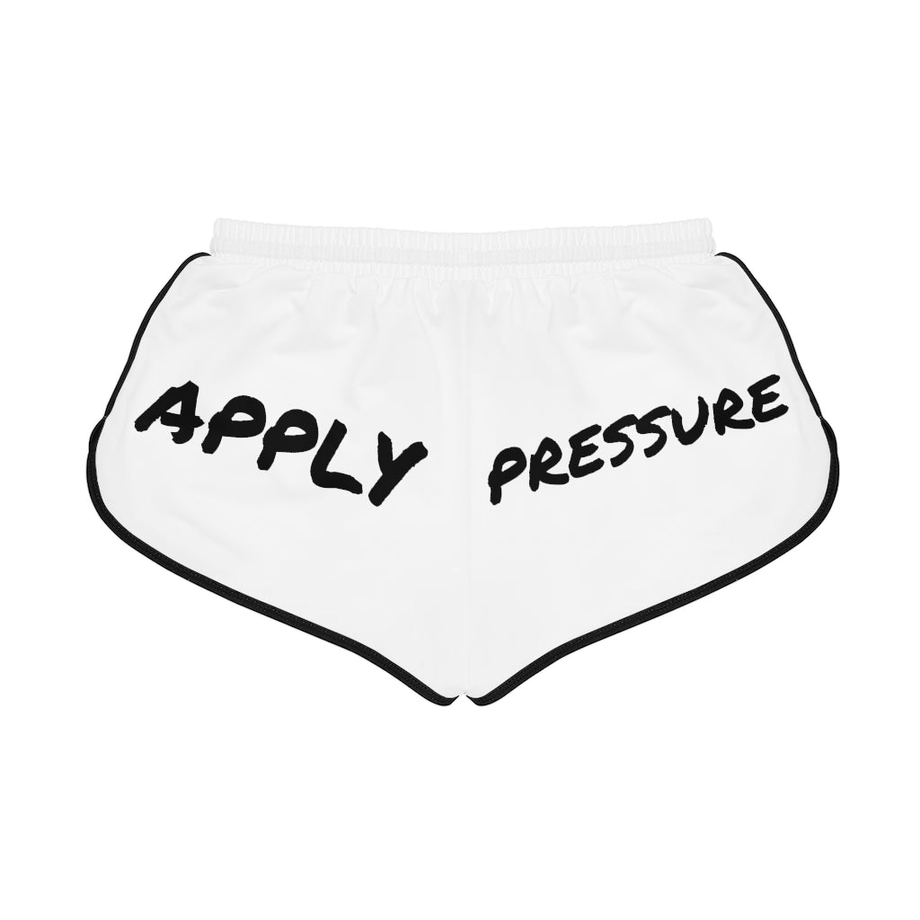 APPLY PRESSURE Women's Relaxed Shorts (AOP)