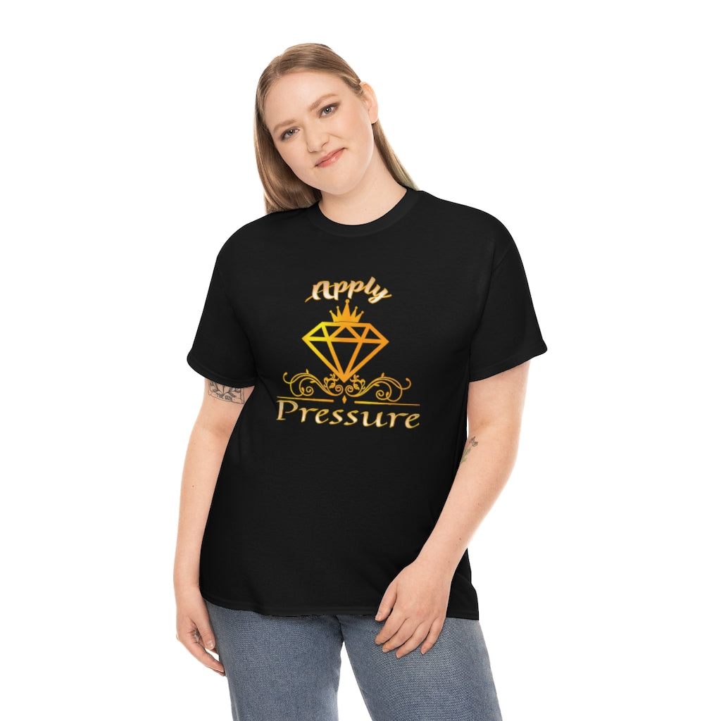 APPLY PRESSURE Unisex Heavy Cotton Tee