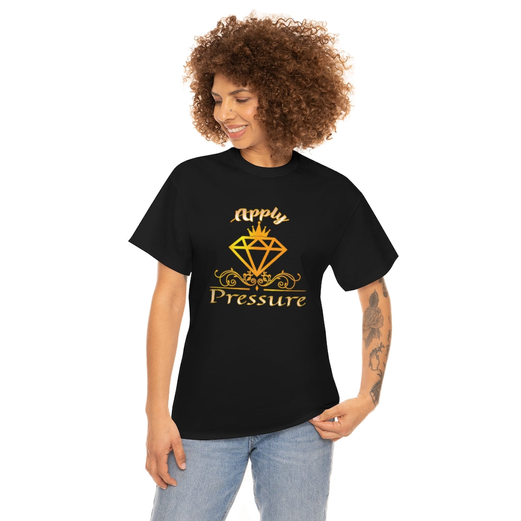 APPLY PRESSURE Unisex Heavy Cotton Tee