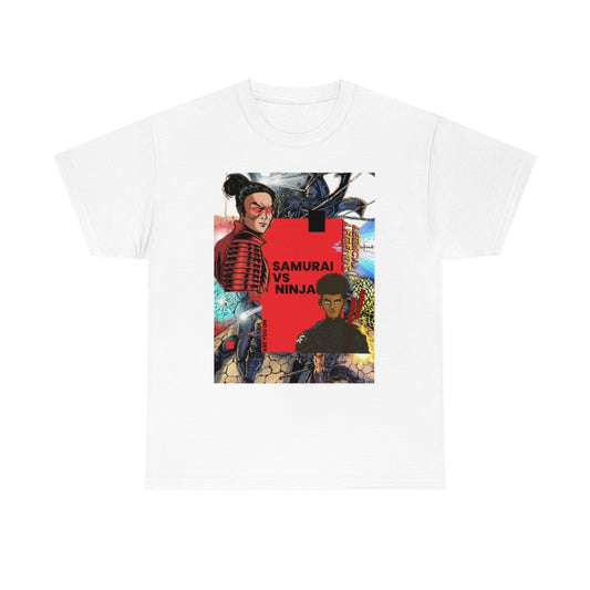 SAMURAI VS NINJA Cotton Tee