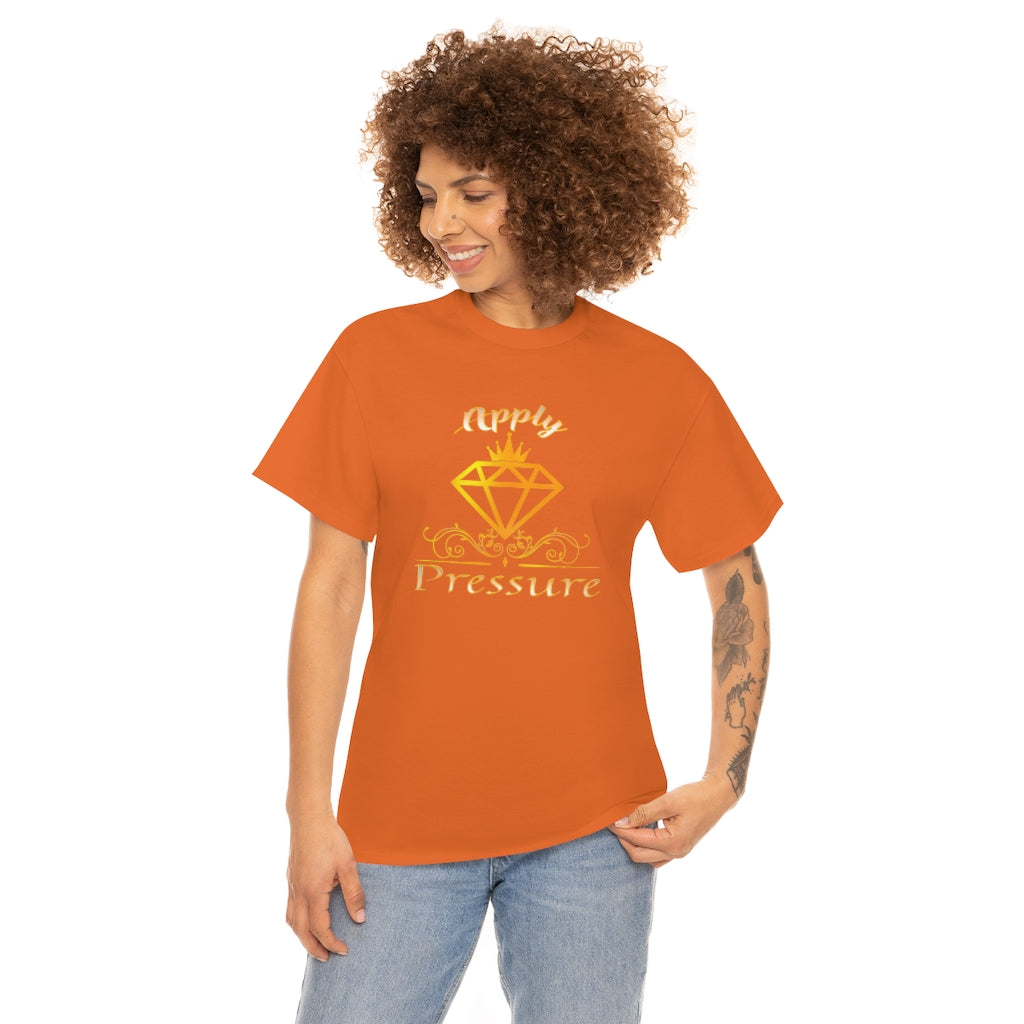 APPLY PRESSURE Unisex Heavy Cotton Tee