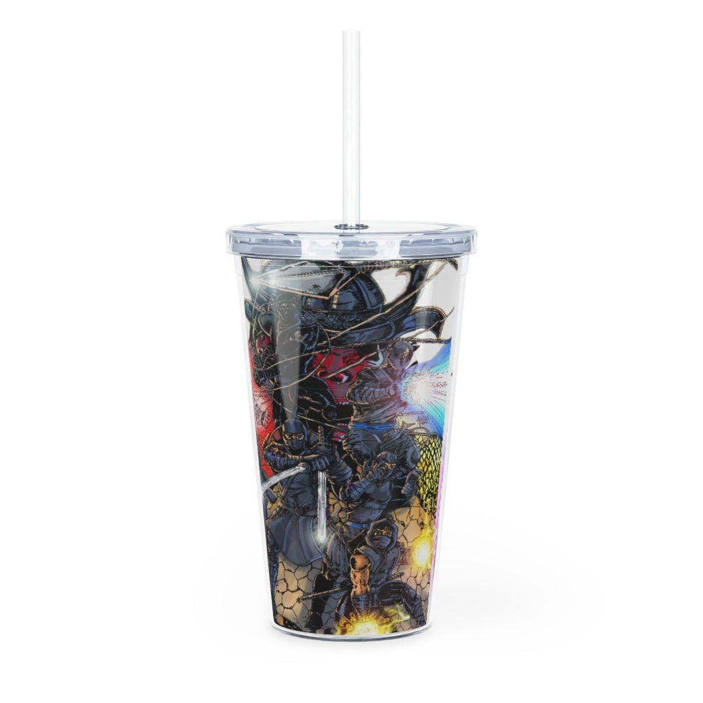 Plastic Tumbler with Straw